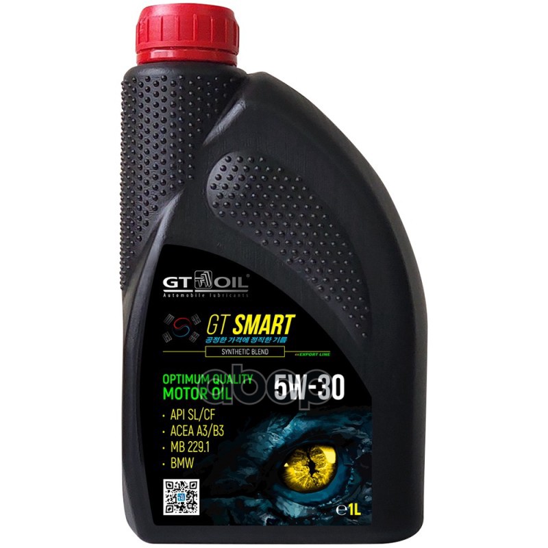 GT OIL Масло моторное полусинтетическое GT Smart 5W30 SL/CF, A3/B3 1л