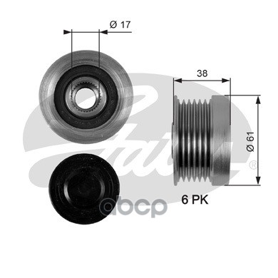 Механизм Свободного Хода Генератора Gates арт. OAP7036