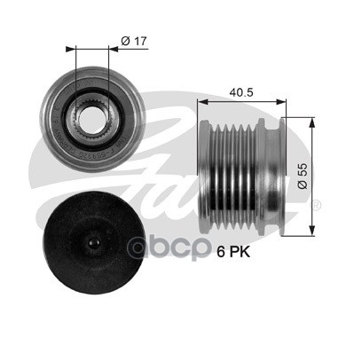 Муфта Генератора Обгонная Gates арт. oap7057