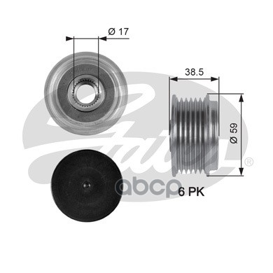 Муфта Генератора Oap7063 (7789-10043) Gates арт. OAP7063