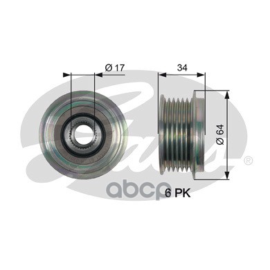 Механизм Свободного Хода Генератора Gates арт. OAP7167