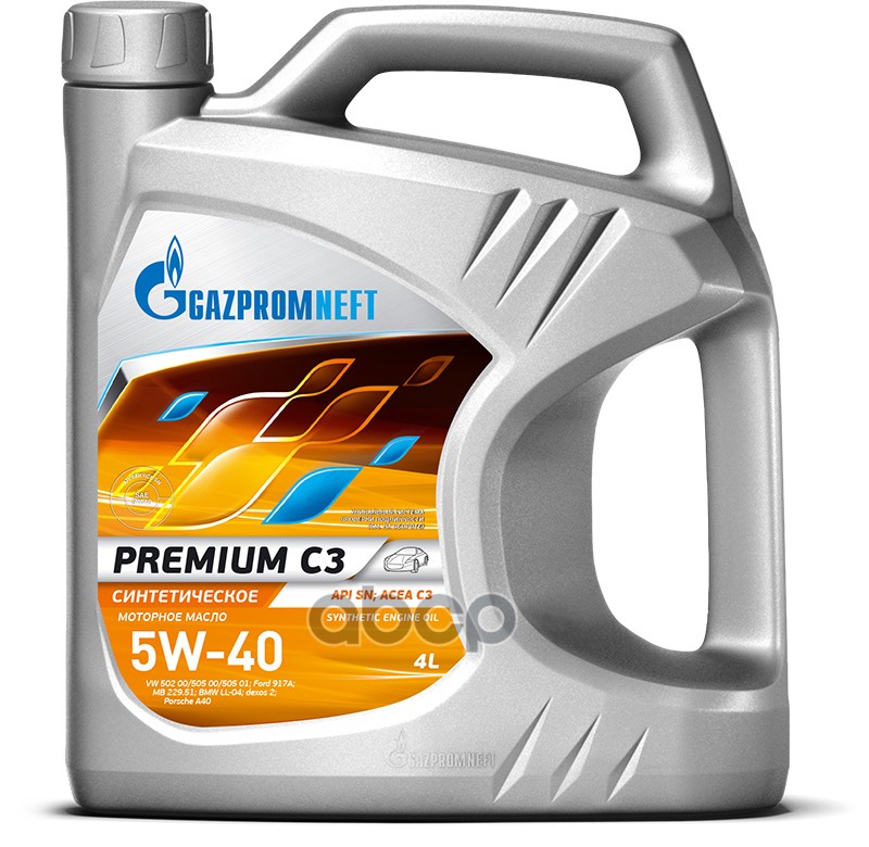 Gazpromneft Масло Моторное Gazpromneft Premium C3 5W-40 Синтетическое 4 Л 253142233