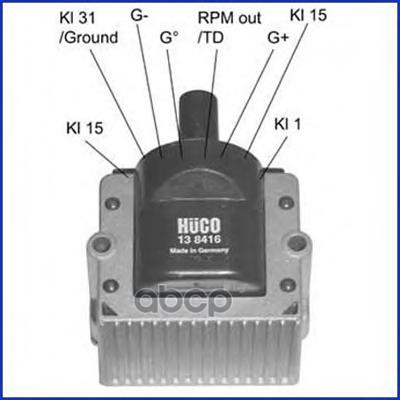 Катушка системы зажигания 138416 HÜCO арт. 138416