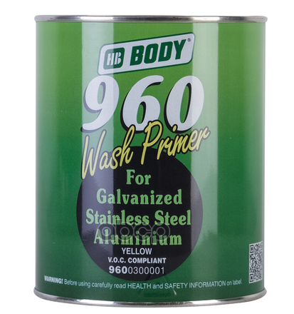 Грунт BODY 960 1:1 кислотный 2К (1л) 9600300001 Отвердитель в комплект не входит. HB BODY арт. 9600300001