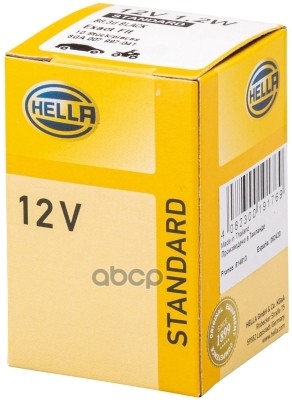 Лампа  12 V  1 2 W HELLA арт. 8ga007997-041