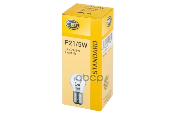 Лампа 12V P21/5W 21/5W Hella 1 Шт. Картон 8Gd002078-121 HELLA арт. 8GD002078-121