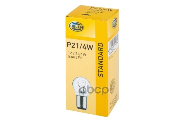 Лампа 12V P21/4W 21/4W Baz15d Hella 1 Шт. Картон 8Gd004772-121 HELLA арт. 8GD004772-121