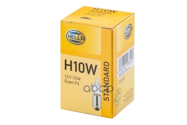 Лампа Накаливания  H10w 12V 10W Ba9s HELLA арт. 8gh002473-191