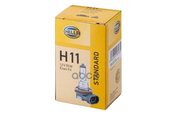 Лампа 12V H11 55W HELLA 1 шт. картон 8GH008358-121 HELLA арт. 8GH008358-121