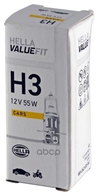 Лампа Накаливания Valuefit  H3 12V 55W Pk22s HELLA арт. 8gh242632-041