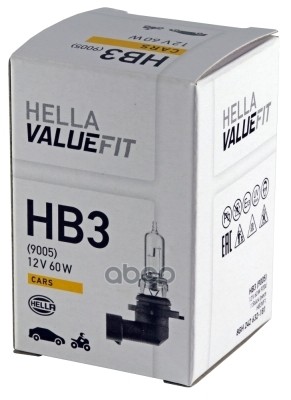 Лампа Накаливания Valuefit  Hb3 12V 60 (65W) P 20D HELLA арт. 8gh242632-181