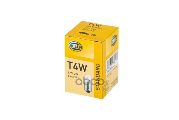 Лампа T4w 12V Ba9s 8Gp002067-121 HELLA арт. 8GP002067-121