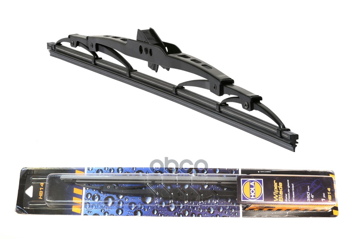 Щетка стеклоочистителя  каркасная 1шт. (14/350mm) Универсальная  адаптер крючок HOLA арт. hb14