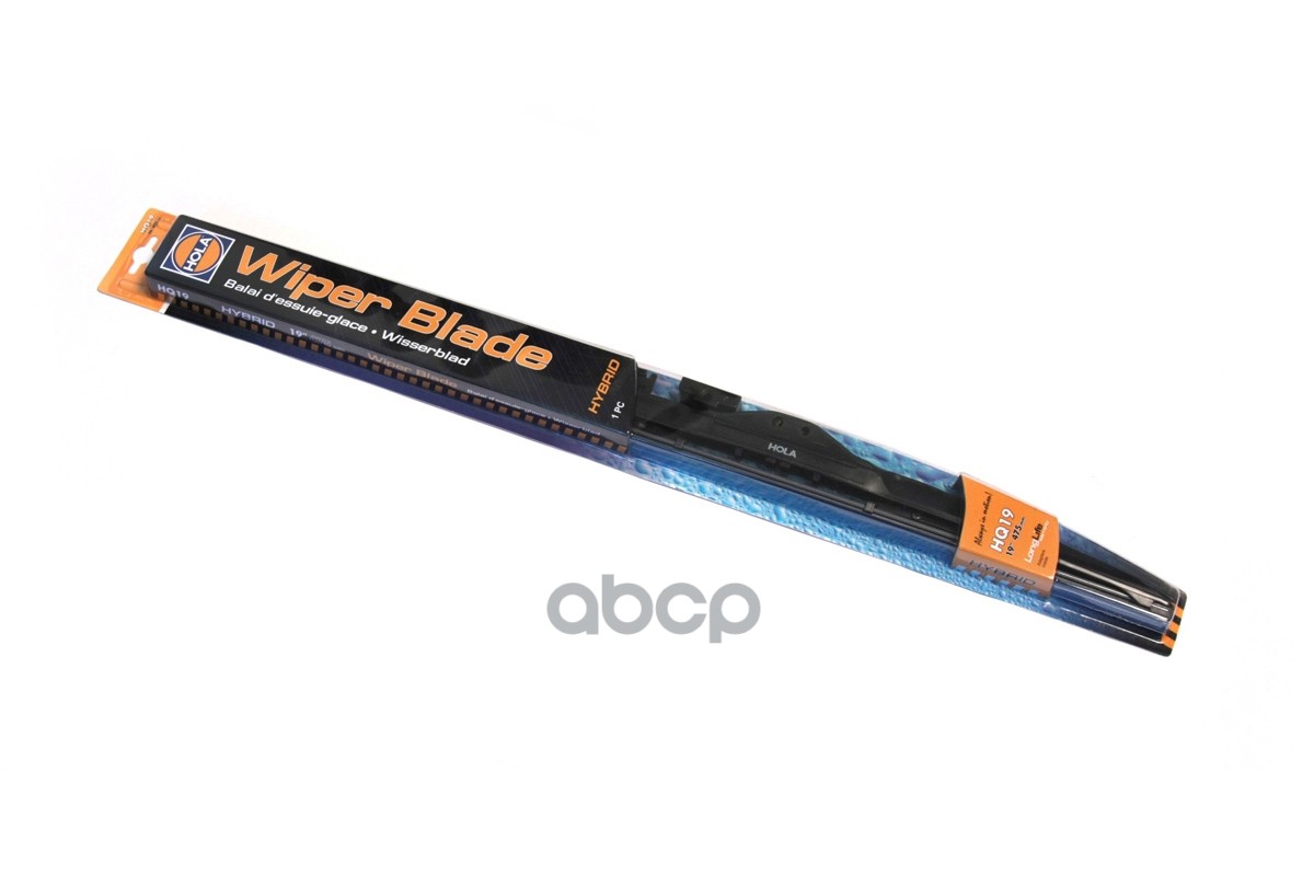 Щетка стеклоочистителя  гибридная  1шт. (19/480mm) Универсальная  адаптеры (крючок side pin top loc HOLA арт. hq19