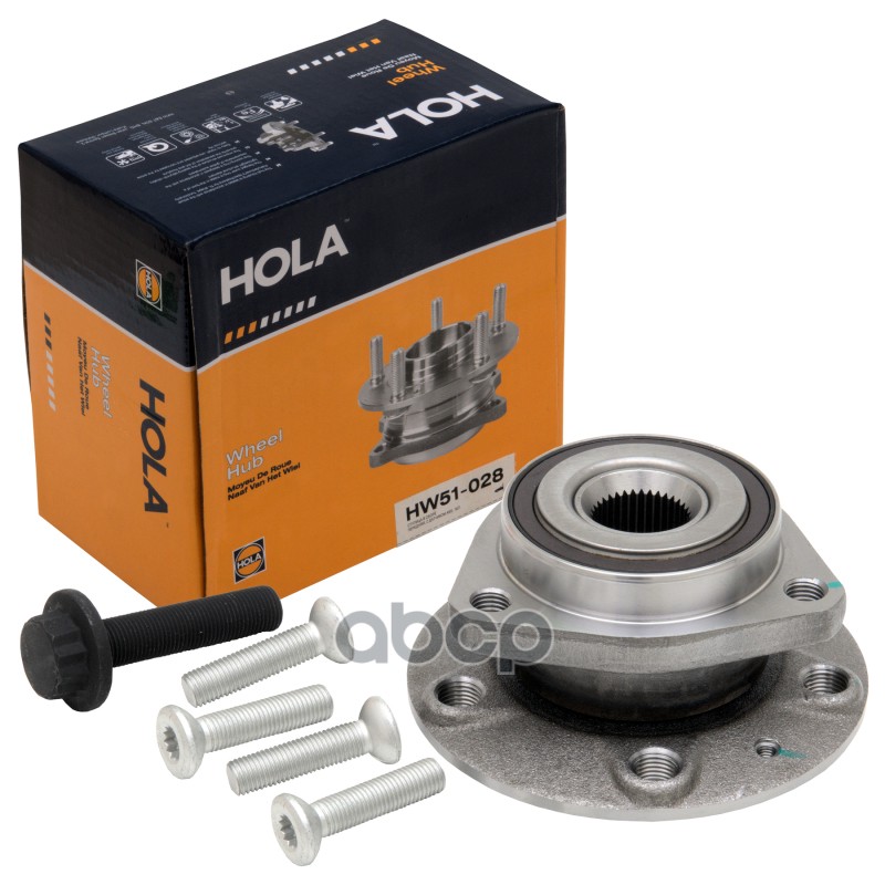 Ступица в сборе    с датчиком ABS  передняя  AUDI A3 (04-)  Q3 (11-)  SKODA Octavia II/III  Yeti (09 HOLA арт. hw51-028
