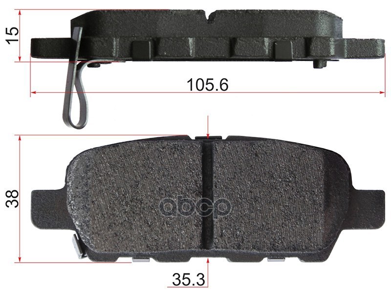 Колодки тормозные (Сзади) Infiniti FX35 02-08 / Nissan Juke 10-20 / Murano 02-16 / Pathfinder 12-21 HOSU арт. HSBR0009