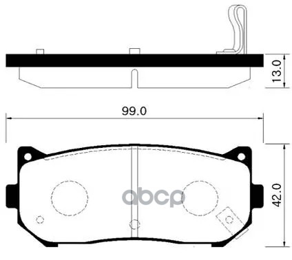 Колодки Тормозные Дисковые Задн Kia: Clarus 95-00, Shuma 97-04, Carens 99-06, Sephia 94-01, Spectra 00-04 HSB арт. HP1009