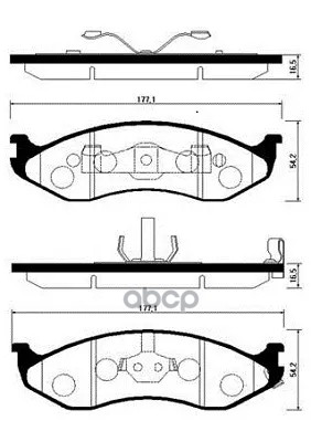 Колодки Тормозные Дисковые Передн Jeep: Cherokee 90-01, Grand Cherokee 91-99, Wrangler 90-01  Kia: Carnival 98-01 HSB арт. HP...