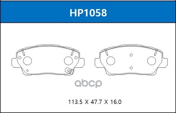 Колодки Тормозные Дисковые Передние Kia Picanto (Ja), 03/17 - HSB арт. HP1058