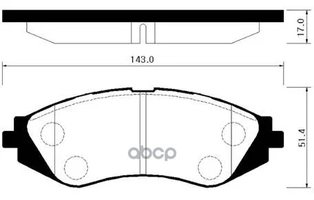 Колодки тормозные дисковые передн DAEWOO: LANOS (DOHC) 97-01, NUBIRA 97-03, LACETTI 02-06 HSB арт. HP2005