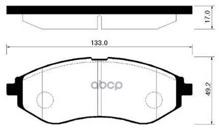 Колодки тормозные дисковые передн DAEWOO: AVEO 02-05, KALOS 02-04  CHEVROLET: AVEO 04-09, OPTRA 04- HSB арт. HP2011