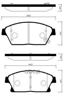 Колодки Тормозные Дисковые Передн Daewoo: Lacetti Premium 16 Inch  Chevrolet: Cruze 16 Inch HSB арт. HP2026