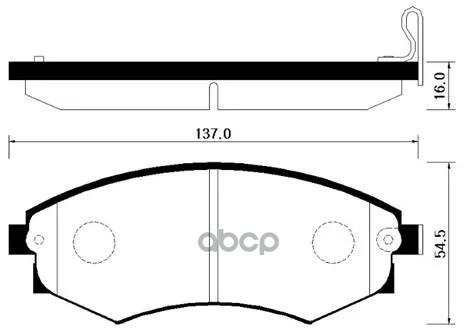 Колодки Тормозные Дисковые Передн Ssangyong: Musso(New), Korando(New) HSB арт. HP4001