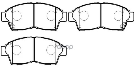 Колодки Тормозные Дисковые Передн Toyota: Camry 91-01, Carina E 91-01, Corolla 92-00, Picnic 96-01, Rav 4 94-00 HSB арт. HP5001