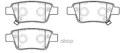 Колодки Тормозные Дисковые Задн Toyota: Avensis 03 - , Avensis Седан 03 - , Avensis Универсал 03 - , Corolla Verso 04 - HSB а...