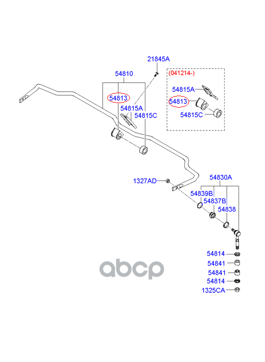 Втулка стабилизатора переднего Hyundai-KIA арт. 5481339100