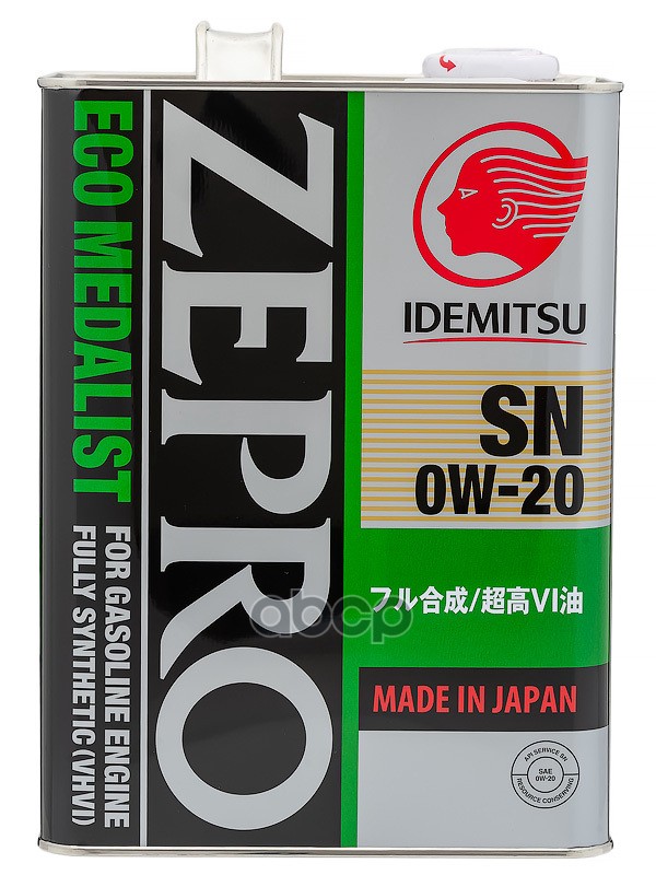 IDEMITSU Замена На 4250-004 Моторное Масло Idemitsu Zepro Eco Medalist 0W-20 Sn 4Л 4253-004
