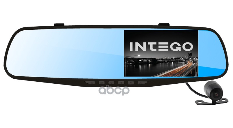 Видеорегистратор-Зеркало С Камерой Заднего Вида, Intego, Full Hd, Экран 4.5", Обзор 120°, G-Сенсор, Функция Парковки Vx-410Mr...