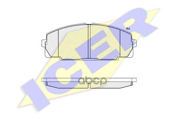Колодки Передние Toyota Hiace Icer 141170 Icer арт. 141170