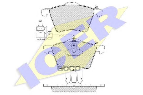 Колодки торм.дисковые Icer арт. 141350