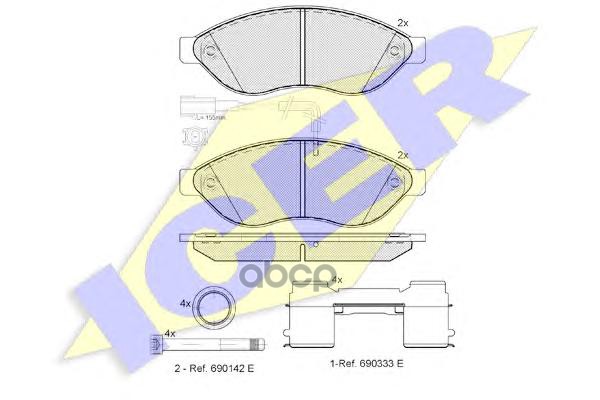 Колодки торм.диск. Ducato  Jumper Boxer (10-) Icer арт. 141803-203