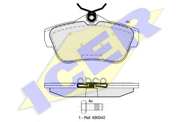 Колодки торм. CITROEN JUMPY1.6 HDi  2.0 HDi 120/140  2.0i(07-) Icer арт. 141823