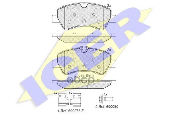 Колодки торм.дисковые задн. Ford Torneo  Transit 2011- Icer арт. 142116