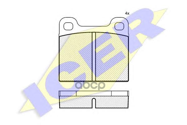 Колодки Задние Mb W123/126 Icer 180162 Icer арт. 180162