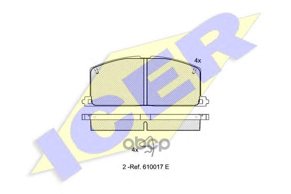 Колодки торм.дисковые Icer арт. 180462