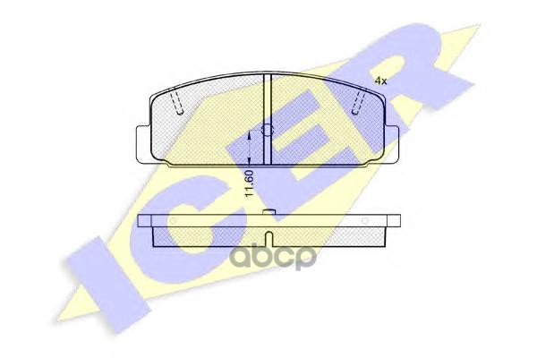 Колодки торм. диск Mazda 626 Icer арт. 180785