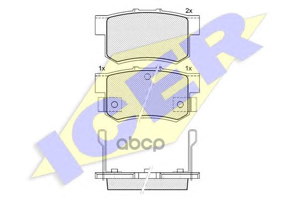 Колодки торм.дисковые Icer арт. 180798