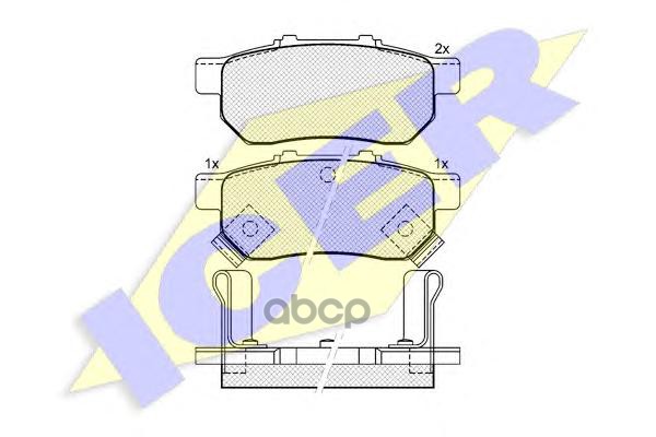Колодки задние HONDA JAZZ 02-08 ICER 181024 Icer арт. 181024
