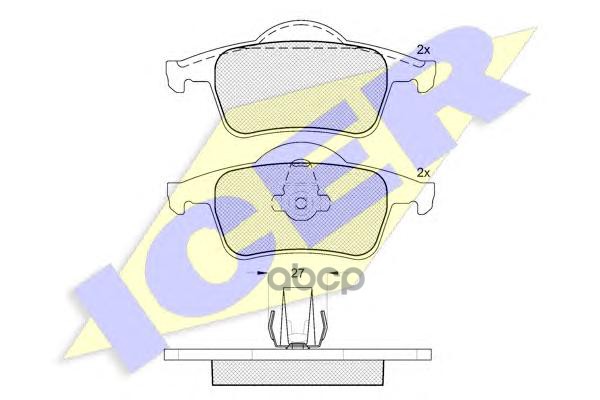 Колодки торм.дисковые Icer арт. 181298