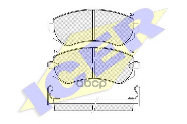 Колодки передние ICER 181300 Icer арт. 181300