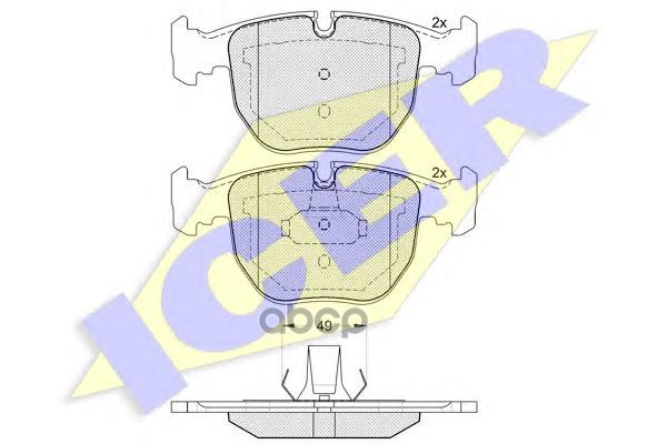 Колодки торм.дисковые передние BMW X3 (E83) SUV 01.2003-12.2011 Icer арт. 181530
