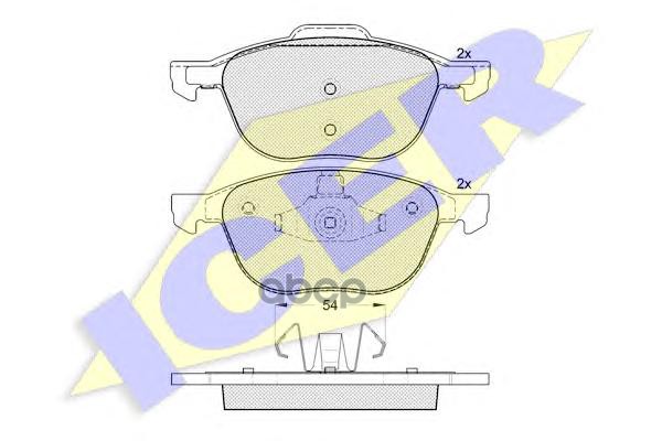 Колодки торм. диск. Focus C-MAX   Mazda 3  V40/50 Icer арт. 181617
