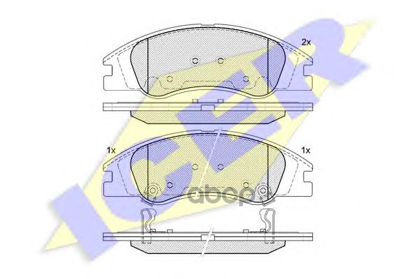 Колодки торм. диск. Cerato 1.6i 16v 2.0 CRDi 2.0i EX 04- Icer арт. 181708
