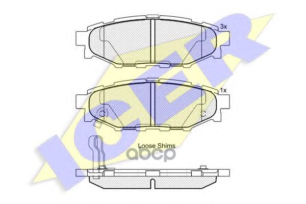 Колодки торм задн. Legacy IV 2.0i 2.5 i Outback 2.5i Icer арт. 181759