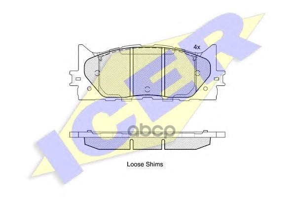 Колодки торм.пер. Lexus ES 3.5 (06-) Icer арт. 181764
