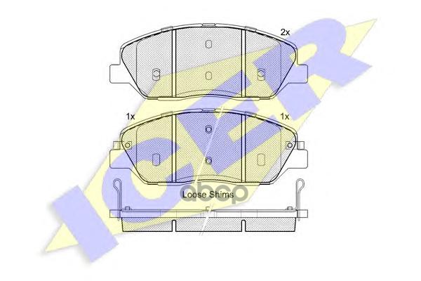Колодки торм. диск. SANTA FE 2.2 CRDi  2.7i V6 Icer арт. 181828